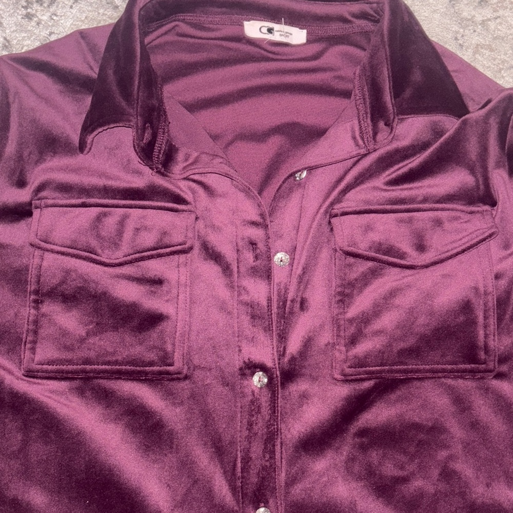 Cable & Gauge Purple Button Down Shirt